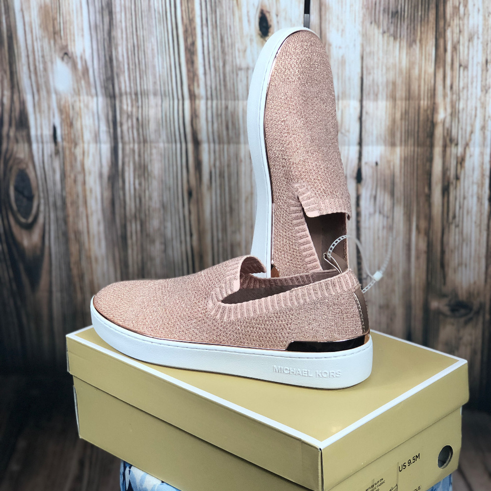 Michael Kors Skyler Slip On Sneakers Rose Gold